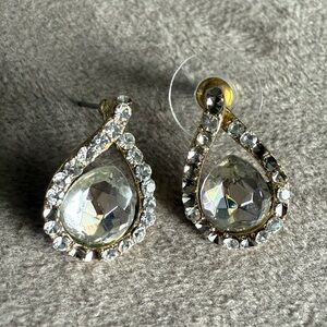Elegant Gold and Silver Teardrop Earrings